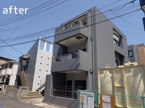 神奈川県　F様所有　アパート外壁塗装工事の画像