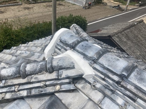 和歌山県 Y様邸 瓦屋根漆喰工事の画像