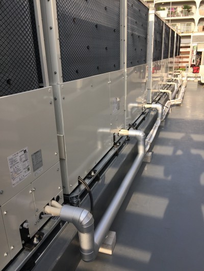 パチンコ店の外機（ＧＨＰ）ガスを利用した省エネ機様の画像